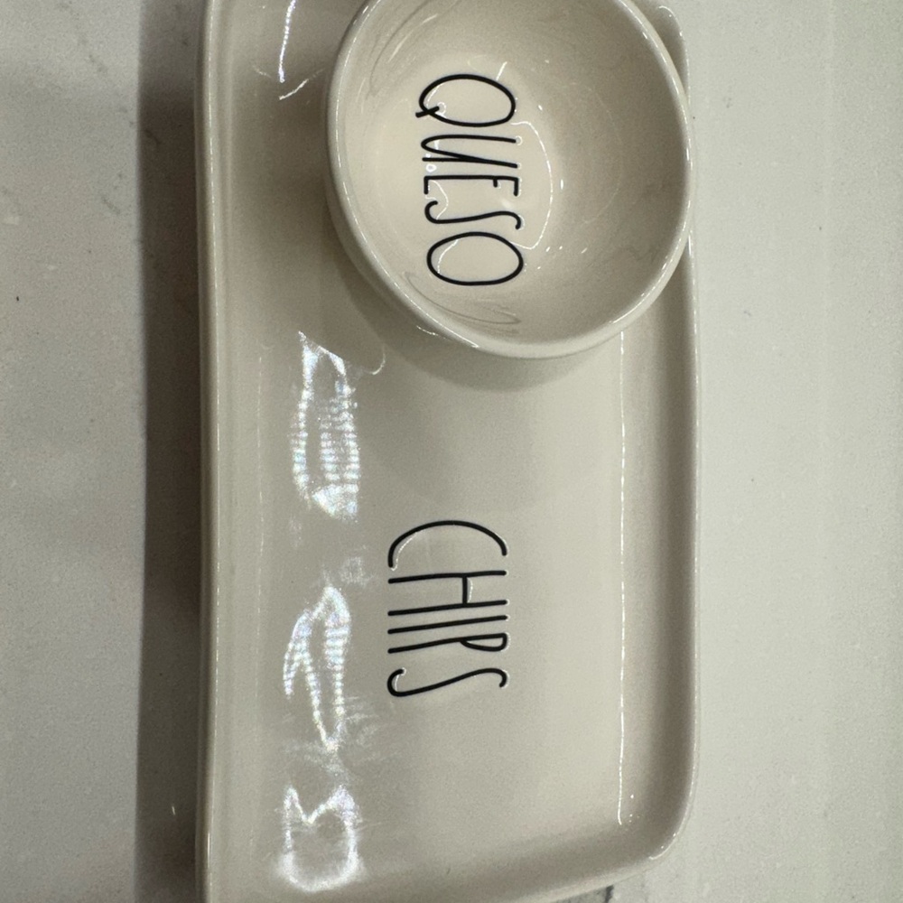 Rae Dunn Cream Ceramic Serving Tray